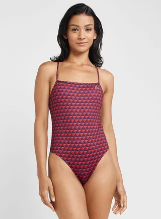 High Leg Printed Swimsuit