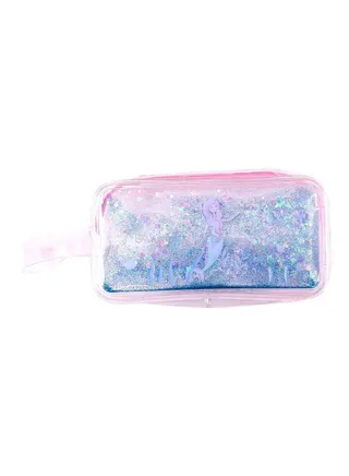 Mermaid Design Pencil Case Blue/Pink/Silver 