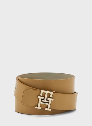 Logo Detailed Reversible Allocated Hole Belt