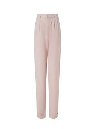 Women Slant Pocket Wide Leg Pant Pink 