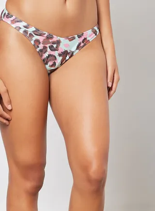 All Over Print Bikini Bottom Green 