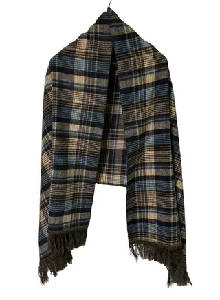 Plaid Check/Carreau/Stripe Pattern Winter Scarf/Shawl/Wrap/Keffiyeh/Headscarf/Blanket For Men & Women - XLarge Size 75x200cm - P05 Camel 