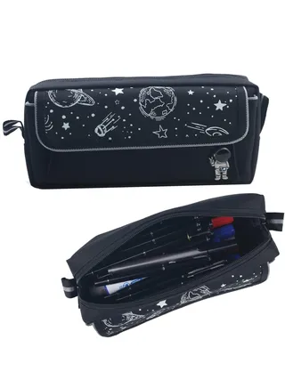 Large Capacity Pencil Case, Pencil Case Beautiful Pencil Bag Portable Multifunctional Bag Organize Office Junior College Large Locker 