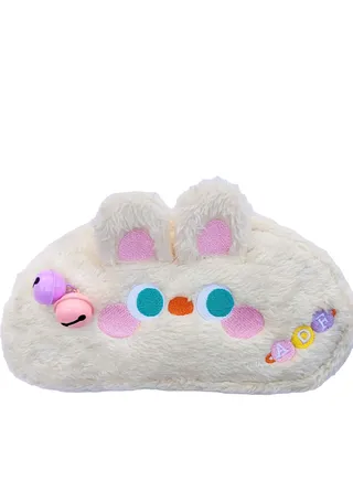 Kawaii Pencil Pen Case, Big Capacity Pen Bag Box, Cartoon Animal Creative Pencil Cases Boxes, Suitable for Teen Girls Adults (Beige Bunny) 