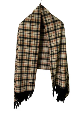 Plaid Check/Carreau/Stripe Pattern Winter Scarf/Shawl/Wrap/Keffiyeh/Headscarf/Blanket For Men & Women - XLarge Size 75x200cm - P06 Camel 