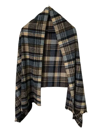 Plaid Check/Carreau/Stripe Pattern Winter Scarf/Shawl/Wrap/Keffiyeh/Headscarf/Blanket For Men & Women - XLarge Size 75x200cm - P05 Camel 