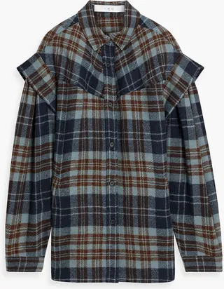 Gabyn checked wool-twill shirt
