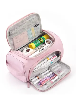 High Capacity Pencil Case for School Supplies, Stationery Bag with Large Capacity Simple Stationery Bag Pen and Marker Case School College Office Organizer for Teens Girls Adults Student 