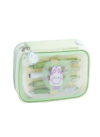 Capacity Birthday Gift Korean Style Pencil Pouch Pencil Case Stationery Bag Desktop Storage Bags 