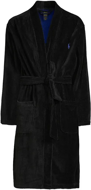 Velour Logo Robe