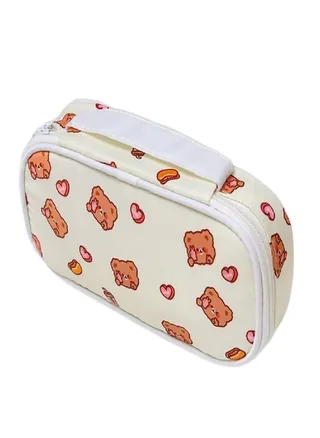 Desktop Storage Bags Student Large Capacity Stationery Bag Pencil Pouch Cosmetics Bag Pencil Case 