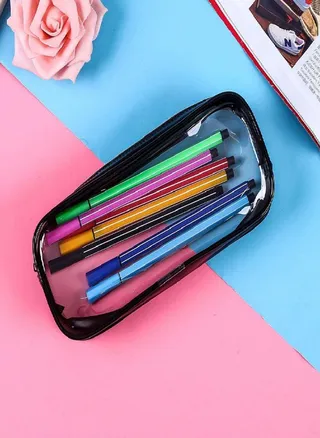 Cute Cosmetics Storage Transparent Stationeries Pouch Pencil Box Pencil Case Pen Bag Pencil Pouch 