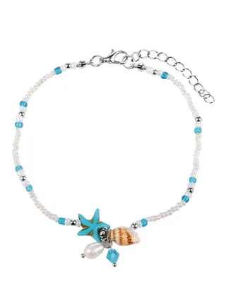 Shell Pearl Beaded Anklet 