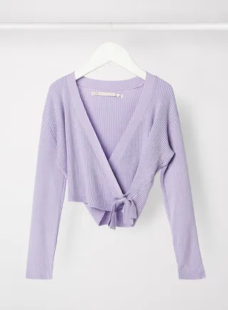 Kids/Teen Wrap Pullover Purple 