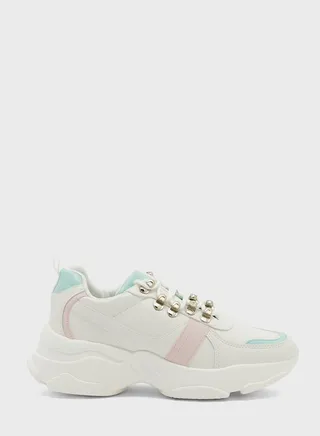 Colourblock Lace Up Chunky Sneaker