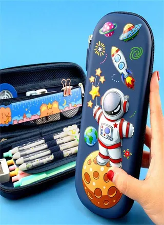 Supplies Large Capacity Pencil Box EVA Student Pencil Case Pen Bags Stationery Bag 3D Pencil Bags 