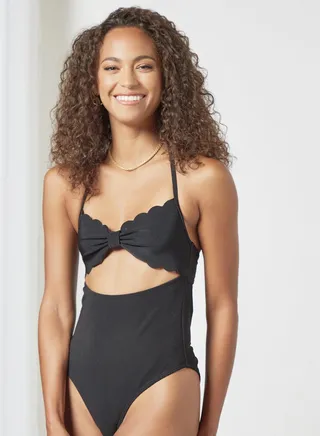 Cut-Out Detail Swimsuit Black 