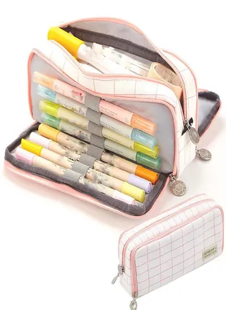 Sagit Large Capacity Pencil Bag Cute Multifunctional Stationery Box Pencil Case 