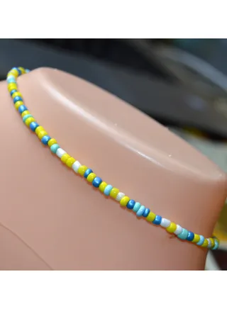 Multicolor Small Plastic Beads Anklet 
