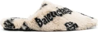 Teddy logo-print mules