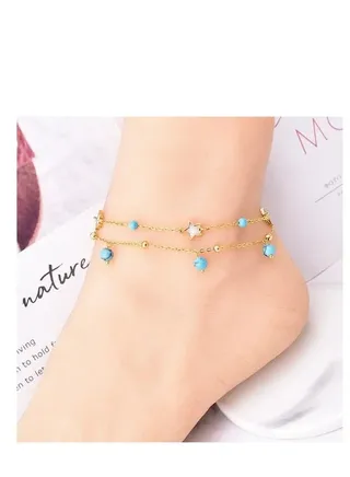 Arrow anklet for women made of beads 