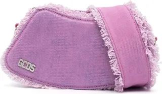 Comma curved denim shoulder bag