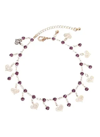 Stone Studded Metal Anklet 