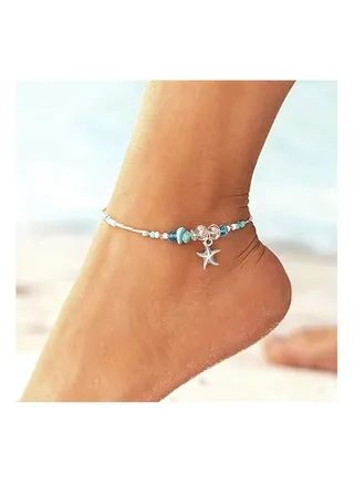 Starfish Turqouise Summer Anklet 