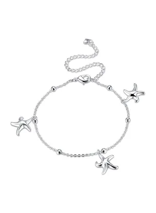 Fashion Design Foot Jewellery Plated Chain Anklet  Lknspca078 
