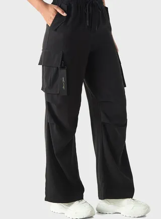 Wide Leg Pocket Detail Pants 