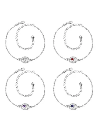 Beautiful Ankle Bracelets Initial Diamond Anklets For Women Spa006D 