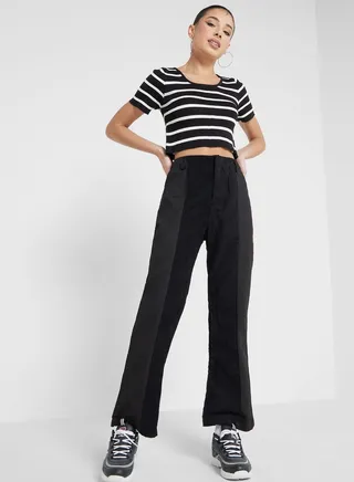 Two Tone Casual Pants 