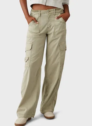 High Waist Wide Cargo Pants 