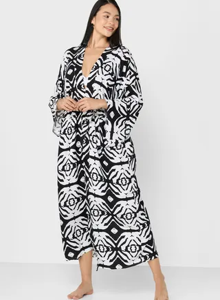 Printed Beach Cover-up 