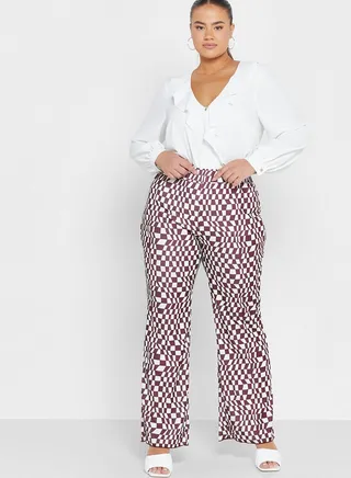 Printed Flared Pants 