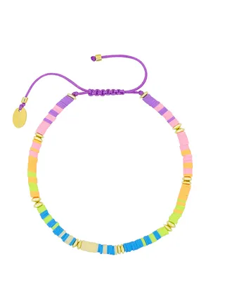 Starfall Surfer Anklet Multi 19Cm Gold Plated 