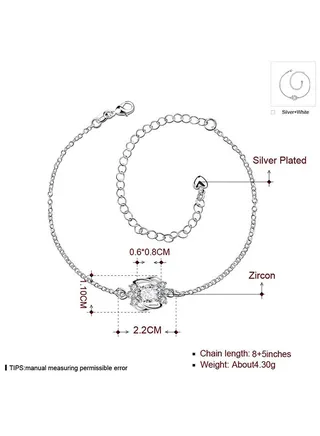 Beautiful Ankle Bracelets Initial Diamond Anklets For Women Spa005B 