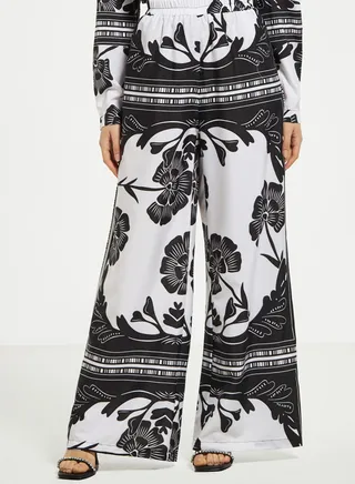 Printed Flared Pants 