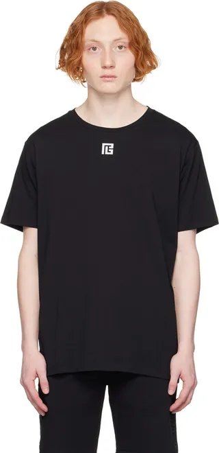 Balmain Black Reflective T-Shirt
