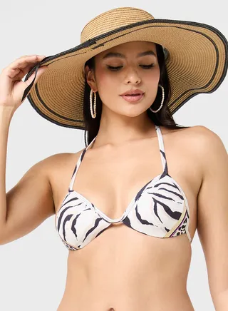 Printed Bikini Top 