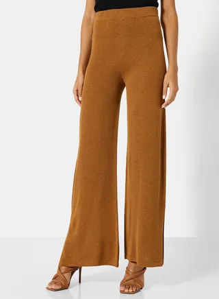 Side Slit High Knit Pants 