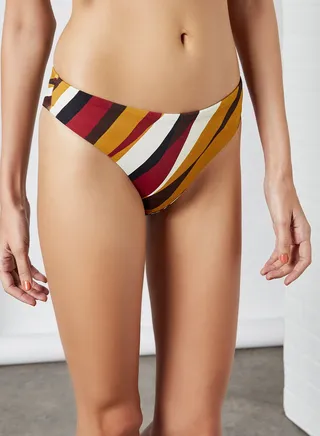 Patterned Bikini Bottom Multi Color 