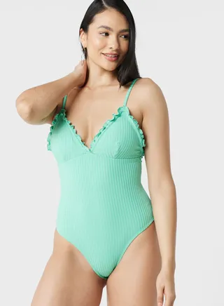 Strappy High Leg Swimsuit 