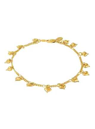 24K Plated Gold Beach, Wedding Or Party Anklet 