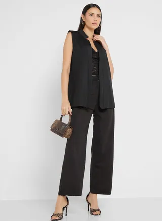 Highwaisted Front Pleat Pant