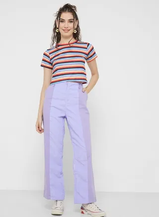 Two Tone Casual Pants 