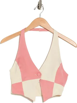 Colorblock Halter Vest Top