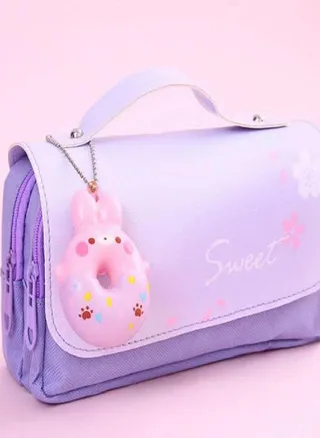 Student Girls Pen Pencil Case Cute Cat Pencil Case Portable Storage Box School Pouch Stationery 