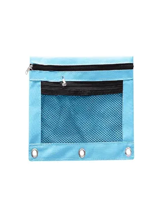 Sagit 3-Ring Pen Pouch With Clear Window Stationery Binder Case Classroom Organizers 