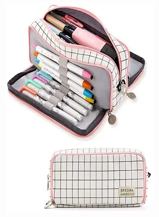 Sagit Large Capacity Pencil Bag Cute Multifunctional Stationery Box Pencil Case 